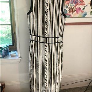 Tory Burch - Black & White Striped Dress